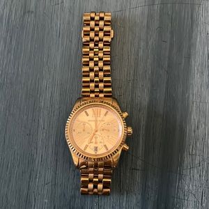 Womens Michael Kors Rose Gold Watch - used